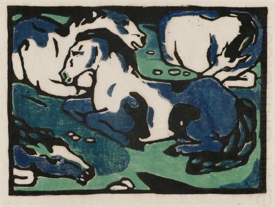 Franz Marc Horses Resting china oil painting image